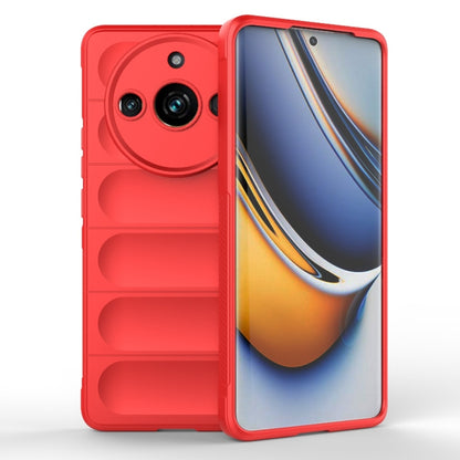 For Realme 11 Pro 5G/11 Pro+ 5G Magic Shield TPU + Flannel Phone Case(Red) - Realme Cases by buy2fix | Online Shopping UK | buy2fix