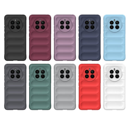 For Realme 12+ 5G Global Magic Shield TPU + Flannel Phone Case(Grey) - Realme Cases by buy2fix | Online Shopping UK | buy2fix