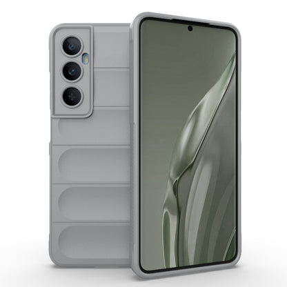 For Realme C65 4G Global Magic Shield TPU + Flannel Phone Case(Grey) - Realme Cases by buy2fix | Online Shopping UK | buy2fix