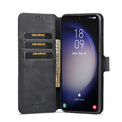 For Samsung Galaxy S23+ 5G DG.MING Retro Oil Edge Flip Leather Phone Case(Black) - Galaxy S23+ 5G Cases by DG.MING | Online Shopping UK | buy2fix