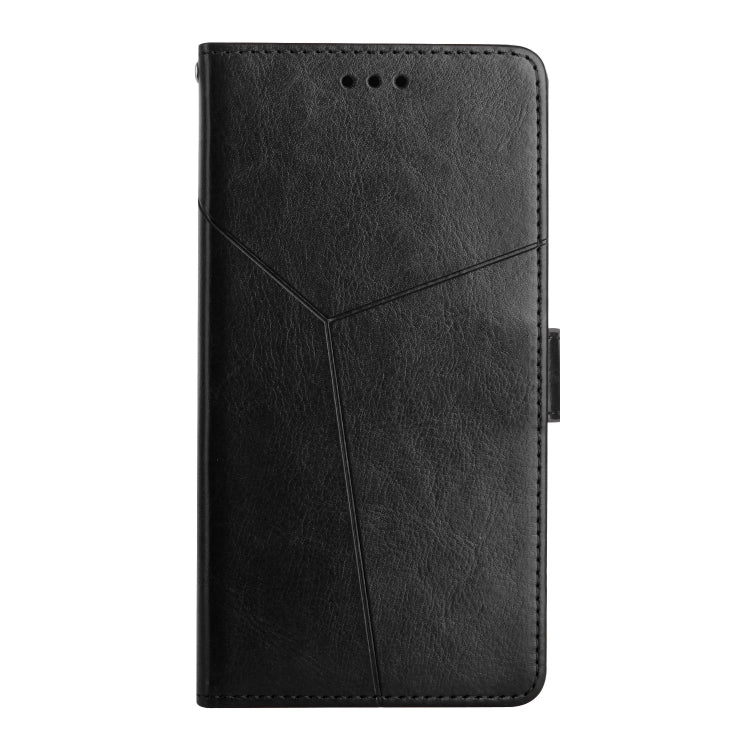 For Xiaomi Redmi Note 13 4G Y-shaped Pattern Flip Leather Phone Case(Black) - Note 13 Cases by buy2fix | Online Shopping UK | buy2fix