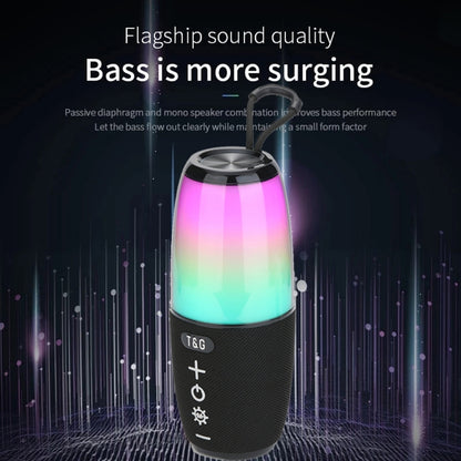 T&G TG644 5W High Power RGB Light Portable Bluetooth Speaker(Gery) - Waterproof Speaker by T&G | Online Shopping UK | buy2fix