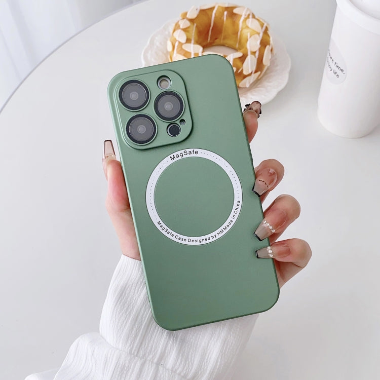 For iPhone 11 Magsafe Magnetic PC Shockproof Phone Case With Camera Lens(Green) - iPhone 11 Cases by buy2fix | Online Shopping UK | buy2fix