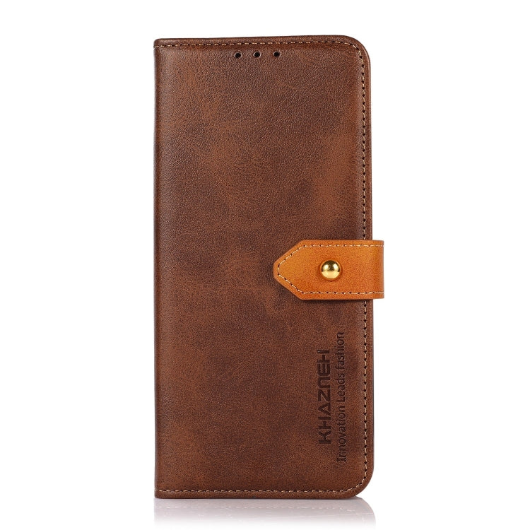 For Xiaomi 14 Pro KHAZNEH Cowhide Texture Flip Leather Phone Case(Brown) - 14 Pro Cases by buy2fix | Online Shopping UK | buy2fix