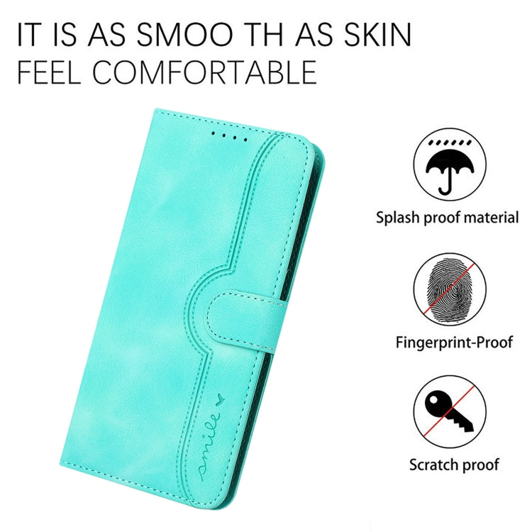 For Xiaomi Redmi K70 Heart Pattern Skin Feel Leather Phone Case(Light Blue) - K70 Cases by buy2fix | Online Shopping UK | buy2fix