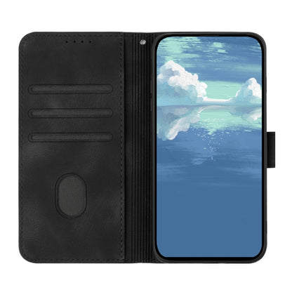 For Google Pixel 9 Pro Line Pattern Skin Feel Leather Phone Case(Black) - Google Cases by buy2fix | Online Shopping UK | buy2fix