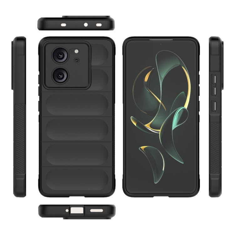 For Xiaomi Redmi K60 Ultra Magic Shield TPU + Flannel Phone Case(Black) - Redmi K60 Ultra Cases by buy2fix | Online Shopping UK | buy2fix