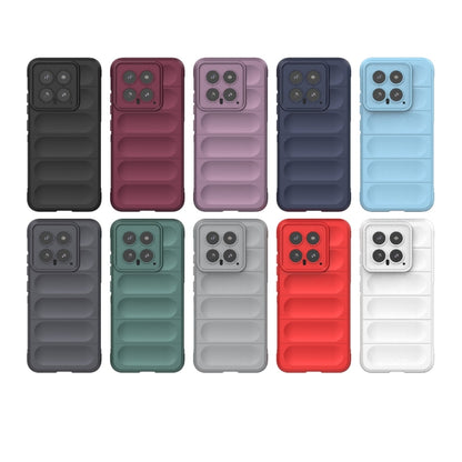For Xiaomi 14 5G Magic Shield TPU + Flannel Phone Case(Purple) - 14 Cases by buy2fix | Online Shopping UK | buy2fix