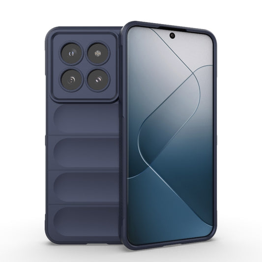 For Xiaomi 14 Pro 5G Magic Shield TPU + Flannel Phone Case(Dark Blue) - 14 Pro Cases by buy2fix | Online Shopping UK | buy2fix