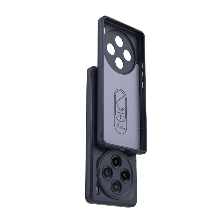 For vivo X100 5G Magic Shield TPU + Flannel Phone Case(Dark Grey) - X100 Cases by buy2fix | Online Shopping UK | buy2fix