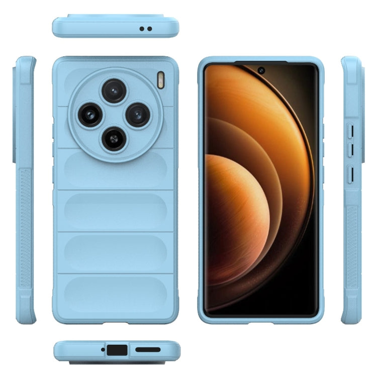 For vivo X100 5G Magic Shield TPU + Flannel Phone Case(Light Blue) - X100 Cases by buy2fix | Online Shopping UK | buy2fix