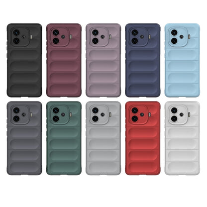 For vivo iQOO Z9 Turbo 5G Magic Shield TPU + Flannel Phone Case(Black) - vivo Cases by buy2fix | Online Shopping UK | buy2fix