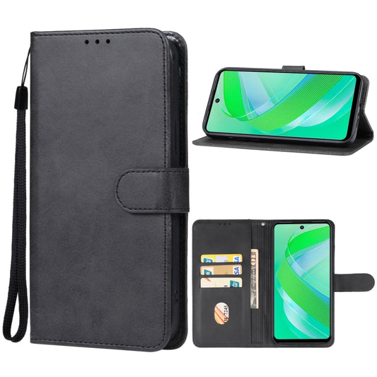 For Infinix Smart 8 Pro Leather Phone Case(Black) - Infinix Cases by buy2fix | Online Shopping UK | buy2fix