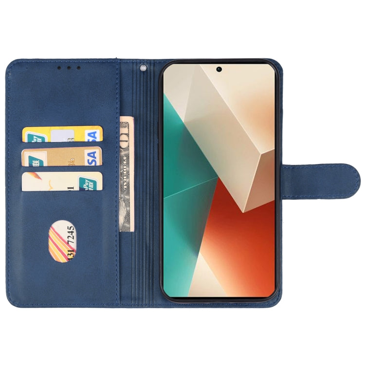 For Xiaomi Redmi Note 13 5G Leather Phone Case(Blue) - Xiaomi Cases by buy2fix | Online Shopping UK | buy2fix