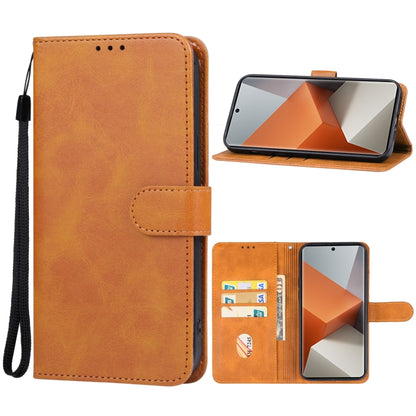 For Xiaomi Redmi Note 13 Pro+ Leather Phone Case(Brown) - Xiaomi Cases by buy2fix | Online Shopping UK | buy2fix