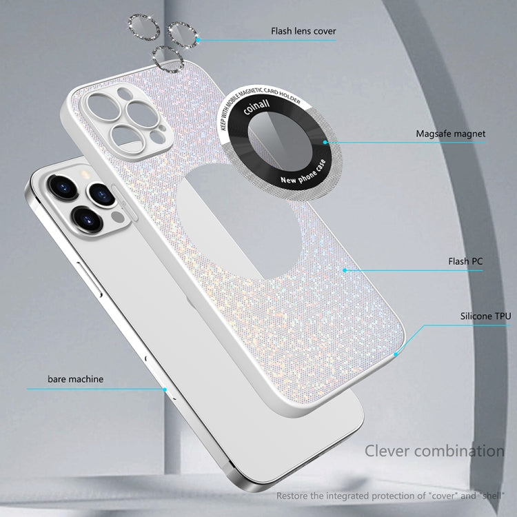 For iPhone 11 Pro Max Colorful Glitter Magnetic Magsafe TPU + PC Phone Case(White) - iPhone 11 Pro Max Cases by buy2fix | Online Shopping UK | buy2fix