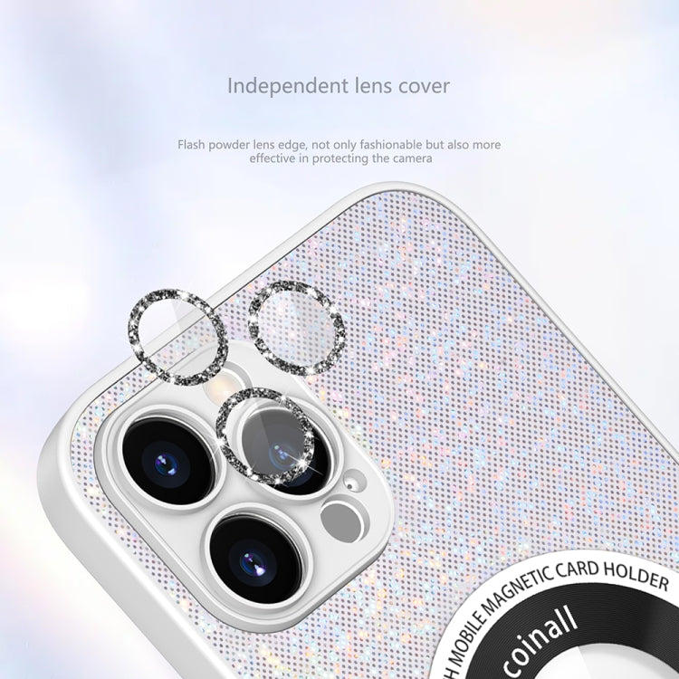 For iPhone 11 Pro Max Colorful Glitter Magnetic Magsafe TPU + PC Phone Case(White) - iPhone 11 Pro Max Cases by buy2fix | Online Shopping UK | buy2fix