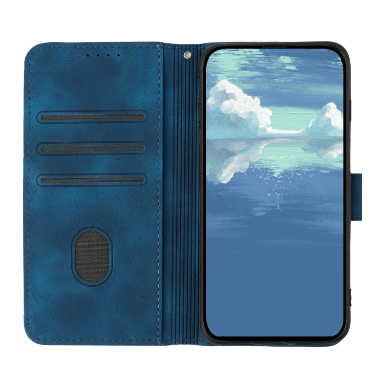 For Xiaomi Redmi K70 Line Pattern Skin Feel Leather Phone Case(Royal Blue) - K70 Cases by buy2fix | Online Shopping UK | buy2fix