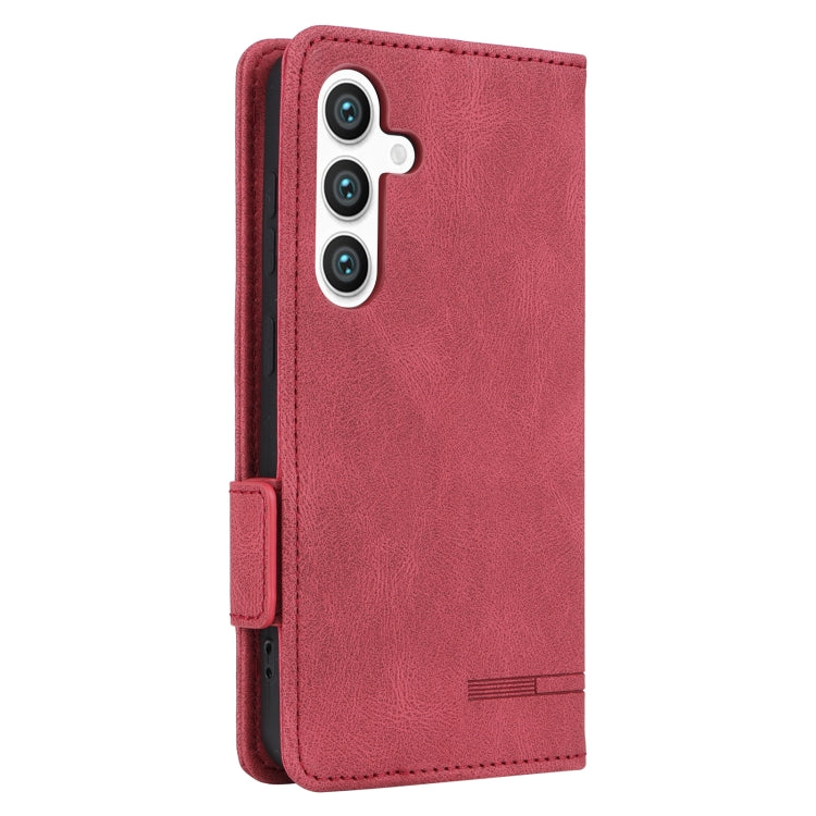 For Samsung Galaxy S24 5G Magnetic Clasp Leather Phone Case(Red) - Galaxy S24 5G Cases by buy2fix | Online Shopping UK | buy2fix