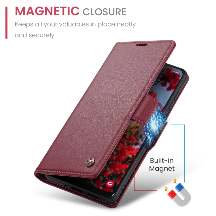 For Samsung Galaxy A30s / A50s / A50 CaseMe 023 Butterfly Buckle Litchi Texture RFID Anti-theft Leather Phone Case(Wine Red) - Galaxy Phone Cases by CaseMe | Online Shopping UK | buy2fix