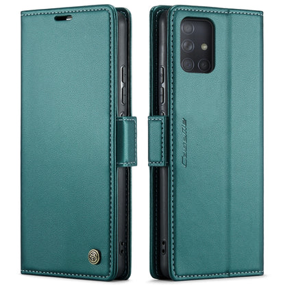 For Samsung Galaxy A71 4G CaseMe 023 Butterfly Buckle Litchi Texture RFID Anti-theft Leather Phone Case(Pearly Blue) - Galaxy Phone Cases by CaseMe | Online Shopping UK | buy2fix