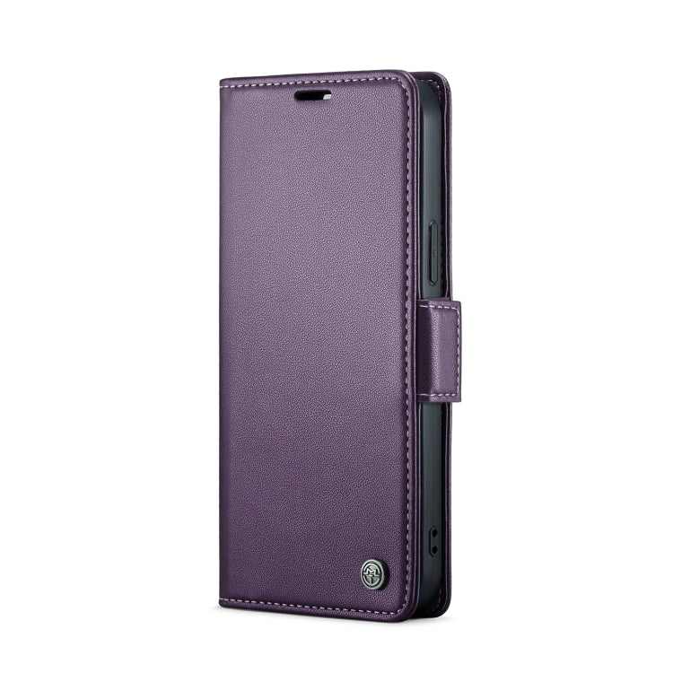 For iPhone 15 Pro Max CaseMe 023 Butterfly Buckle Litchi Texture RFID Anti-theft Leather Phone Case(Pearly Purple) - iPhone 15 Pro Max Cases by CaseMe | Online Shopping UK | buy2fix