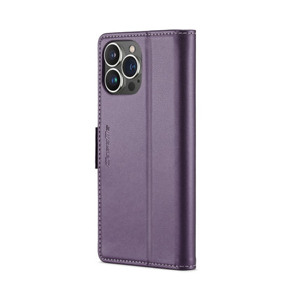 For iPhone 15 Pro Max CaseMe 023 Butterfly Buckle Litchi Texture RFID Anti-theft Leather Phone Case(Pearly Purple) - iPhone 15 Pro Max Cases by CaseMe | Online Shopping UK | buy2fix