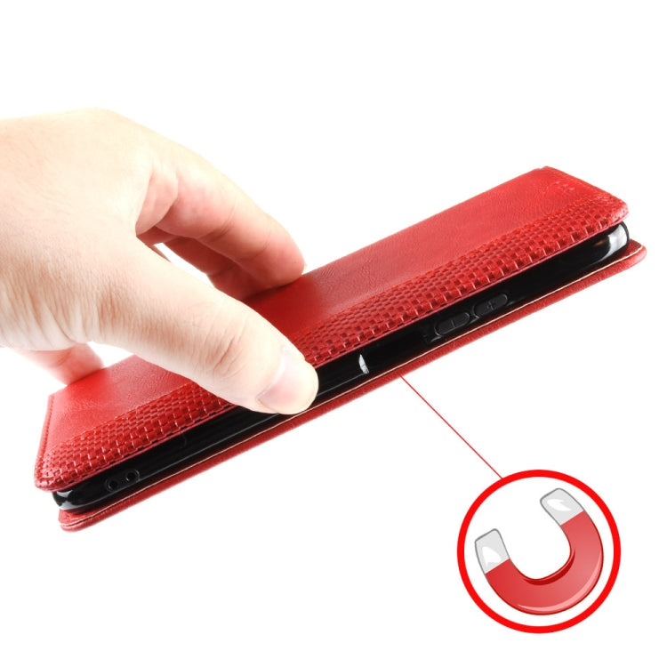 For Google Pixel 9 Magnetic Buckle Retro Texture Leather Phone Case(Red) - Google Cases by buy2fix | Online Shopping UK | buy2fix