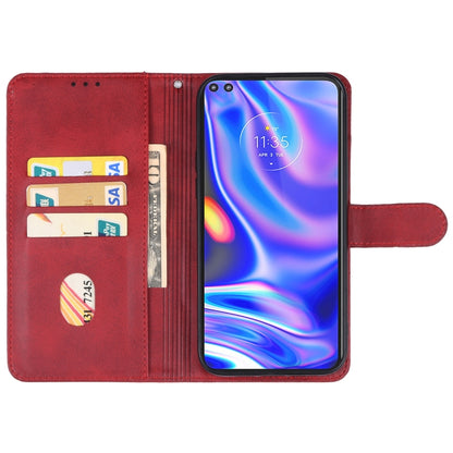 For Motorola One 5G UW Leather Phone Case(Red) - Motorola Cases by buy2fix | Online Shopping UK | buy2fix