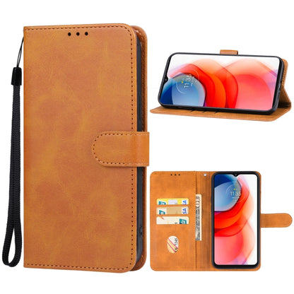 For Motorola Moto G Play 2024 Leather Phone Case(Brown) - Motorola Cases by buy2fix | Online Shopping UK | buy2fix