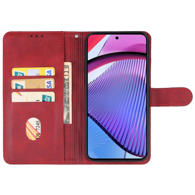 For Motorola Moto G Power 5G 2024 Leather Phone Case(Red) - Motorola Cases by buy2fix | Online Shopping UK | buy2fix