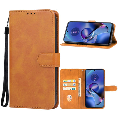 For Motorola Moto G64 5G Leather Phone Case(Brown) - Motorola Cases by buy2fix | Online Shopping UK | buy2fix