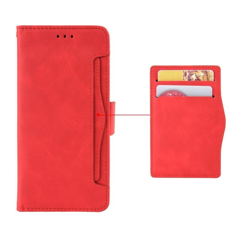 For Motorola Edge 40 Skin Feel Calf Texture Card Slots Leather Phone Case(Red) - Motorola Cases by buy2fix | Online Shopping UK | buy2fix