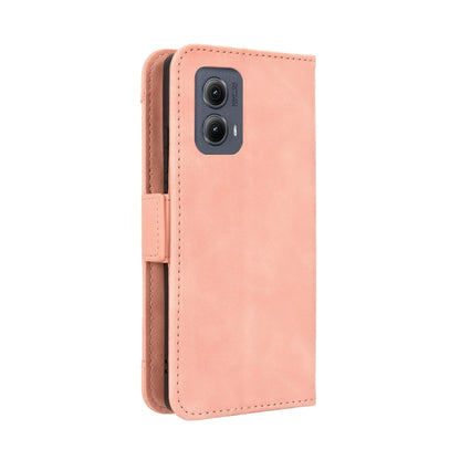 For Motorola Edge 2024 5G Skin Feel Calf Texture Card Slots Leather Phone Case(Pink) - Motorola Cases by buy2fix | Online Shopping UK | buy2fix