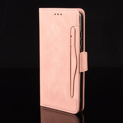 For Google Pixel 9 Pro Skin Feel Calf Texture Card Slots Leather Phone Case(Pink) - Google Cases by buy2fix | Online Shopping UK | buy2fix