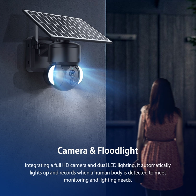 SHIWOJIA IP66 Waterproof 4G 3MP Solar Dome IP Camera, Two-way Audio & PIR Motion Detection & Night Vision, Version:EU(Black) - Wireless Camera by buy2fix | Online Shopping UK | buy2fix