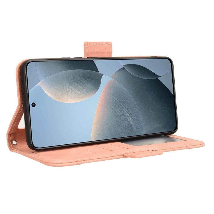 For Xiaomi Redmi K70E 5G / Poco X6 Pro Skin Feel Calf Texture Card Slots Leather Phone Case(Pink) - K70E Cases by buy2fix | Online Shopping UK | buy2fix