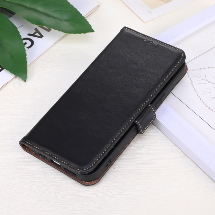 For OPPO Find X7 Crazy Horse Top Layer Cowhide Leather Phone Case(Black) - Find X7 Cases by buy2fix | Online Shopping UK | buy2fix