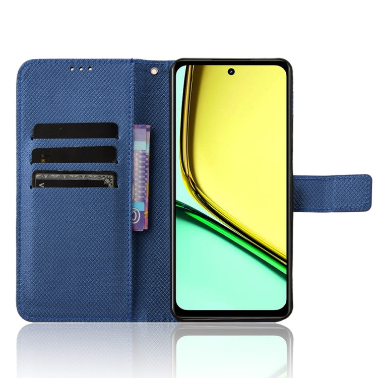 For Realme C67 4G Diamond Texture Leather Phone Case(Blue) - C67 Cases by buy2fix | Online Shopping UK | buy2fix