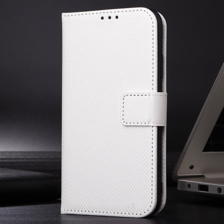 For Google Pixel 9 Pro Diamond Texture Leather Phone Case(White) - Google Cases by buy2fix | Online Shopping UK | buy2fix