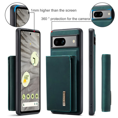 For Google Pixel 8A DG.MING M1 Series 3-Fold Multi Card Wallet + Magnetic Phone Case(Green) - Google Cases by DG.MING | Online Shopping UK | buy2fix