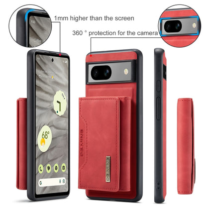 For Google Pixel 8A DG.MING M2 Series 3-Fold Multi Card Bag + Magnetic Phone Case(Red) - Google Cases by DG.MING | Online Shopping UK | buy2fix