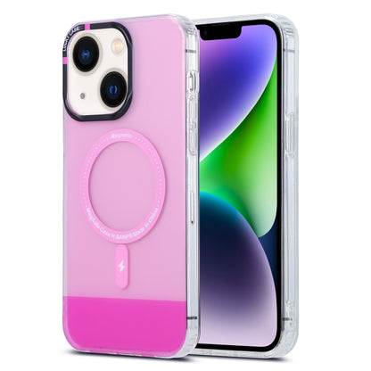 For iPhone 14 PC + TPU IMD MagSafe Magnetic Phone Case(Pink) - iPhone 14 Cases by buy2fix | Online Shopping UK | buy2fix