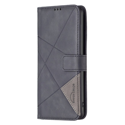 For Google Pixel 9 Pro Magnetic Buckle Rhombus Texture Leather Phone Case(Black) - Google Cases by buy2fix | Online Shopping UK | buy2fix