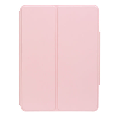 For iPad 10th Gen 10.9 2022 F10B-AS 360 Rotation Acrylic Transparent Bluetooth Keyboard Leather Case With Touch Control / Backlight(Pink) - Universal by buy2fix | Online Shopping UK | buy2fix