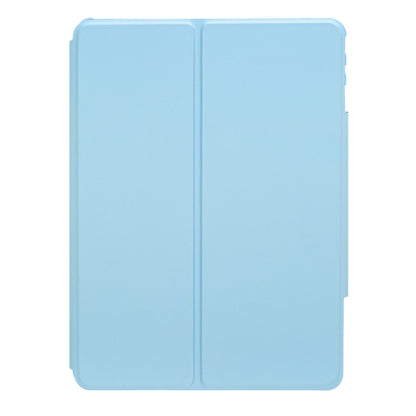 For iPad 10th Gen 10.9 2022 F10BS 360 Rotation Acrylic Transparent Bluetooth Keyboard Leather Case With Backlight(Blue) - Universal by buy2fix | Online Shopping UK | buy2fix