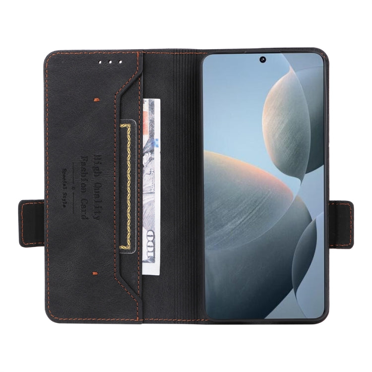 For Xiaomi Redmi K70E 5G Magnetic Clasp Leather Phone Case(Black) - K70E Cases by buy2fix | Online Shopping UK | buy2fix