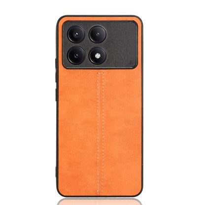 For Xiaomi Redmi K70 / K70 Pro Sewing Cow Pattern Skin PC + PU + TPU Phone Case(Orange) - K70 Pro Cases by buy2fix | Online Shopping UK | buy2fix