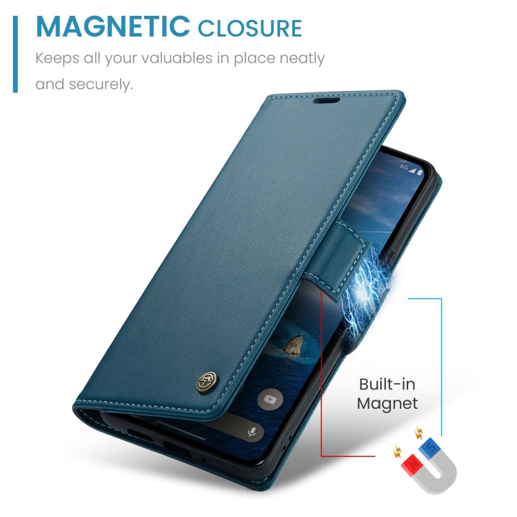 For Google Pixel 9 / 9 Pro CaseMe 023 Butterfly Buckle Litchi Texture RFID Anti-theft Leather Phone Case(Blue) - Google Cases by CaseMe | Online Shopping UK | buy2fix