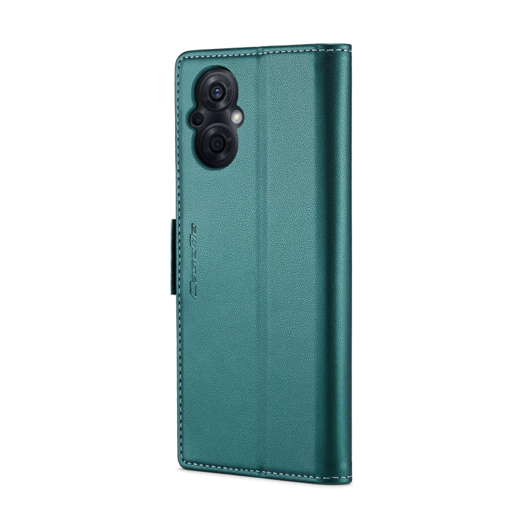 For OPPO Reno8 Lite Global CaseMe 023 Butterfly Buckle Litchi Texture RFID Anti-theft Leather Phone Case(Pearly Blue) - OPPO Cases by CaseMe | Online Shopping UK | buy2fix